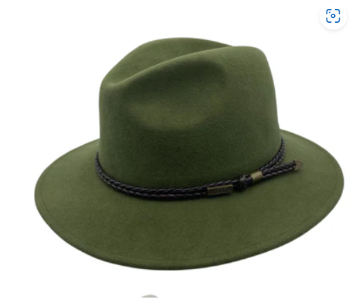 Jacaru Outback Fedora - Chive Green